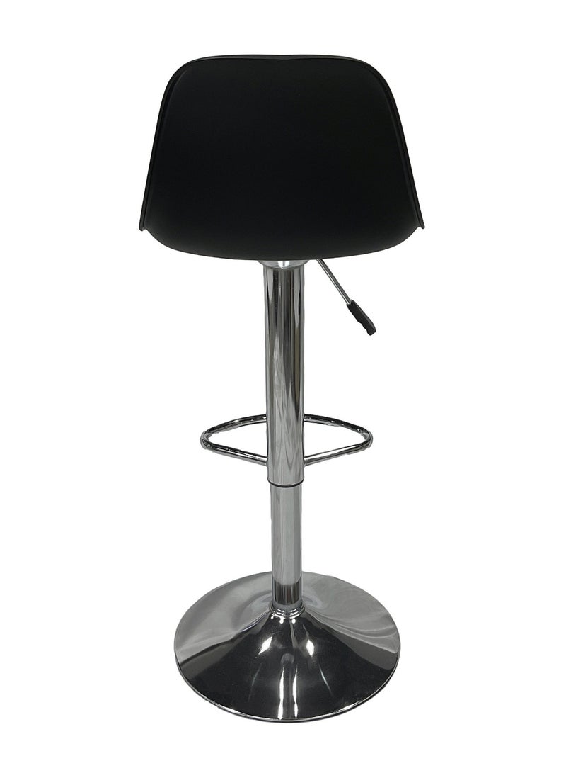 MAPLE HOME DECORATION Maple Home Decoration Swivel High Chair Bar Stool Adjustable Up Down Stainless Steel Base Office Restaurant Furniture (Black - Image 2